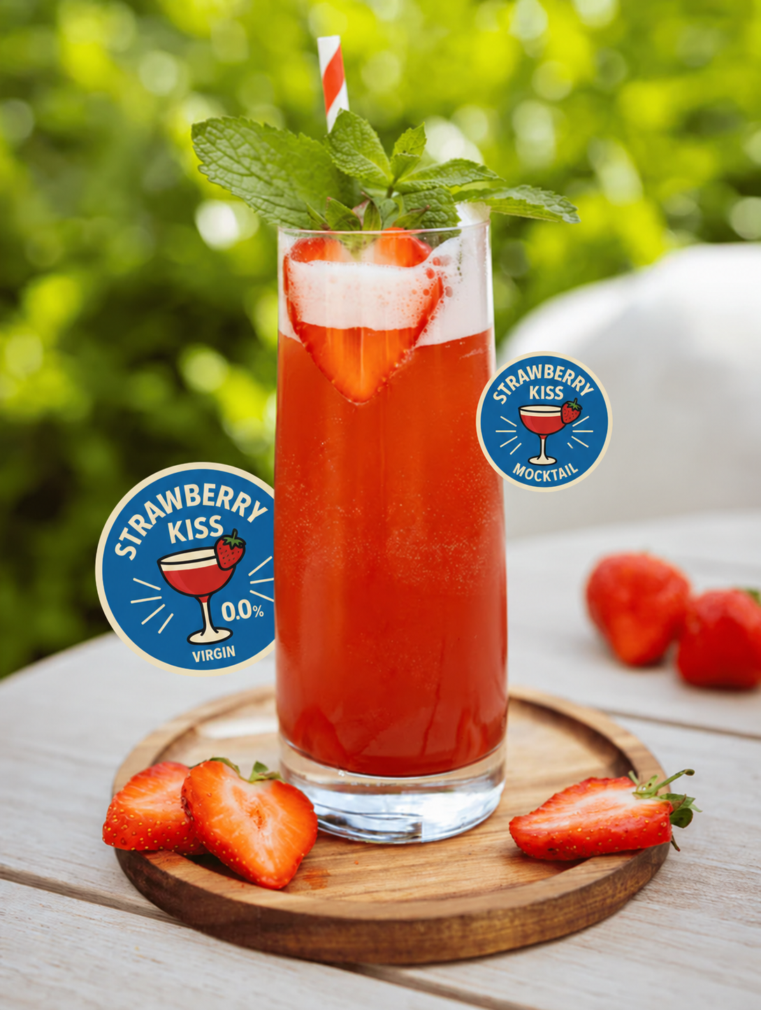 Strawberry Kiss 0.0% mocktail