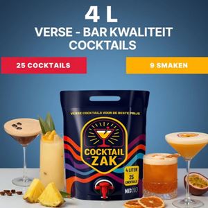 Extra cocktails 1e smaak toevoegen (25 cocktails per zak)