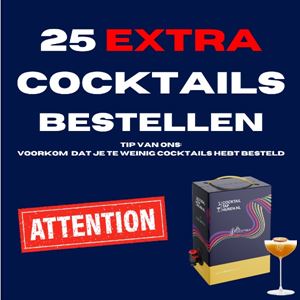 Extra cocktails 1e smaak toevoegen ( 25 cocktails per zak )